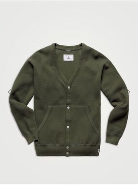 Reigning Champ Olive Green Snap Cardigan